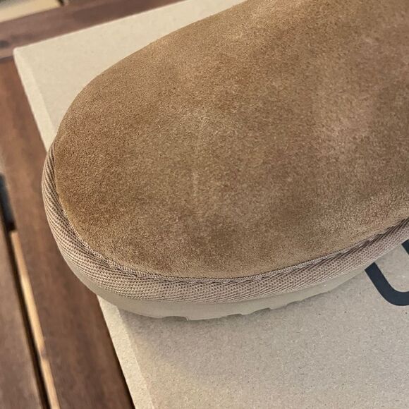 UGG Classic Mini Side Logo II Chestnut Women Size 7 - Picture 13 of 15